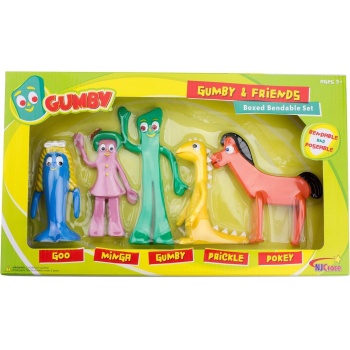 NJ Croce Gumby & Friends Action Figure Boxed Set Multicolor Gumby Toy Gift