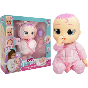 Cry Babies Newborn Coney - Interactive Baby Doll with 20+ Baby Sounds