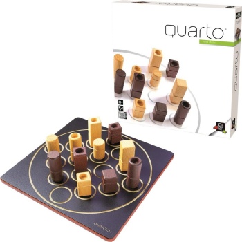 Quarto | Wooden Strategy Board Game for Adults and Families | Ages 8+