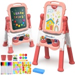 Easel for Kids, Kids Easel, Double-Sided Art Easel for Kid 3-4, Chalk Board Kid
