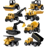 Geyiie Alloy Small Construction Cars Vehicles, Die Cast Mini Construction Truck