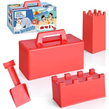 Snow Fort Building Block - Beach Sand Toys for Kids, Sand Castle Mold Kit