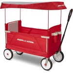 Radio Flyer 3 in 1 EZ Fold Stroller Wagon with Canopy and Adjustable Handle