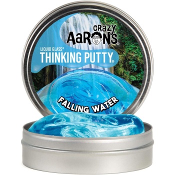 Crazy Aaron's Transparent Thinking Putty - 4" Falling Water Liquid Glass See