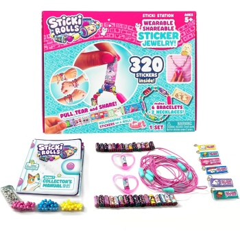 STICKI ROLLS Sticki Station - Ultimate DIY Sticker Jewelry Kit | Includes 320