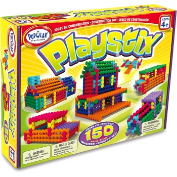 Playstix Construction Toy Building Blocks Set 150 Piece STEM Kit