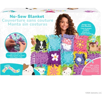 Fashion Angels Squishmallows No-Sew Blanket Kit, Set Includes Assorted Polar