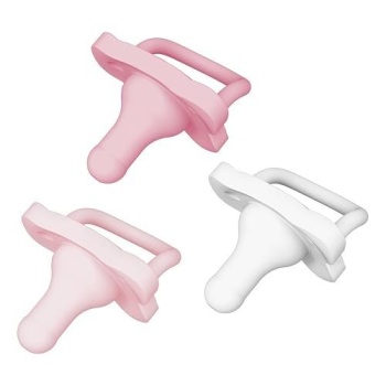 Dr. Brown’s HappyPaci 100% Silicone Pacifier 0-6m, BPA Free, White, Pink, Light