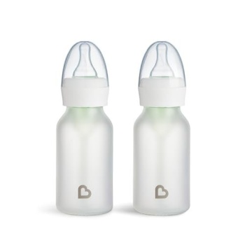 Munchkin Bond Silicone Coated Glass Baby Bottles - Anti-Colic Feeding System