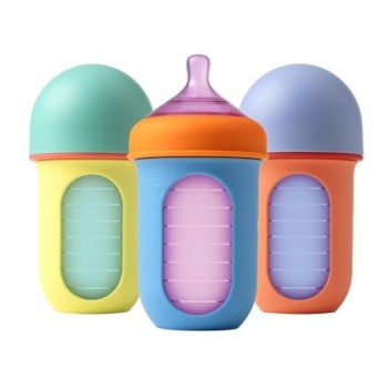 Boon Nursh Reusable Silicone Pouch Baby Bottles - Medium Flow Nipple