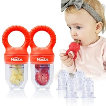 Baby Fruit Feeder by Lovenoobs, Frozen Teething Toys for Babies, 2 Pack