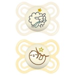 MAM Perfect Night Baby Pacifier, Patented Nipple, Glows in The Dark, 2 Pack