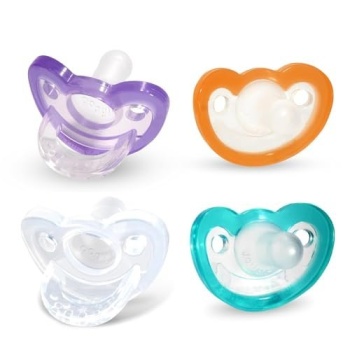 RaZbaby Jollypop Pacifier for Babies 3 Months and Up, USA Made, Natural Shaped