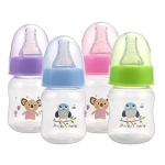 Pretty Baby 2oz (60ml) 4-Pack Anti-Colic Baby Bottles for Newborns, BPA-Free