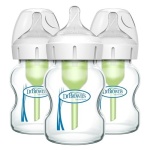 Dr. Brown's Natural Flow Anti-Colic Options+ Wide-Neck Glass Baby Bottles
