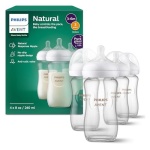 Philips Avent Natural Glass Baby Bottles with Natural Response Nipples