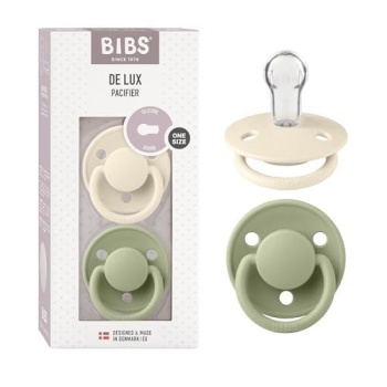 BIBS Pacifiers - De Lux Collection | BPA-Free Round Nipple | Silicone