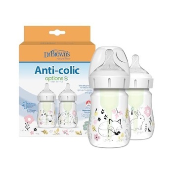 Dr. Brown’s Natural Flow® Anti-Colic Options+ Wide-Neck Baby Bottle Designer