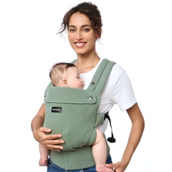 Momcozy Baby Carrier with Natural Cotton Linen, Built to Last, Ergonomic Design