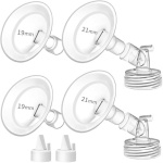 PumpMom-us 19mm and 21mm Oval Flanges Breast Shield Compatible
