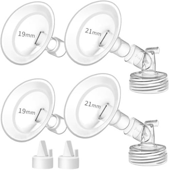 PumpMom-us 19mm and 21mm Oval Flanges Breast Shield Compatible