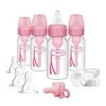Dr. Brown's Anti-Colic Baby Feeding Set with Slow Flow Nipples, Travel Caps