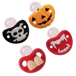 Funny Pacifier for Baby 0-18 Months Baby Halloween Pumpkin Skeleton Vampires