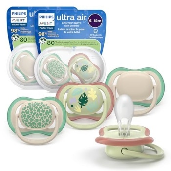 Philips Avent Ultra Air Pacifiers - Orthodontic Design, for Babies 6-18 Months
